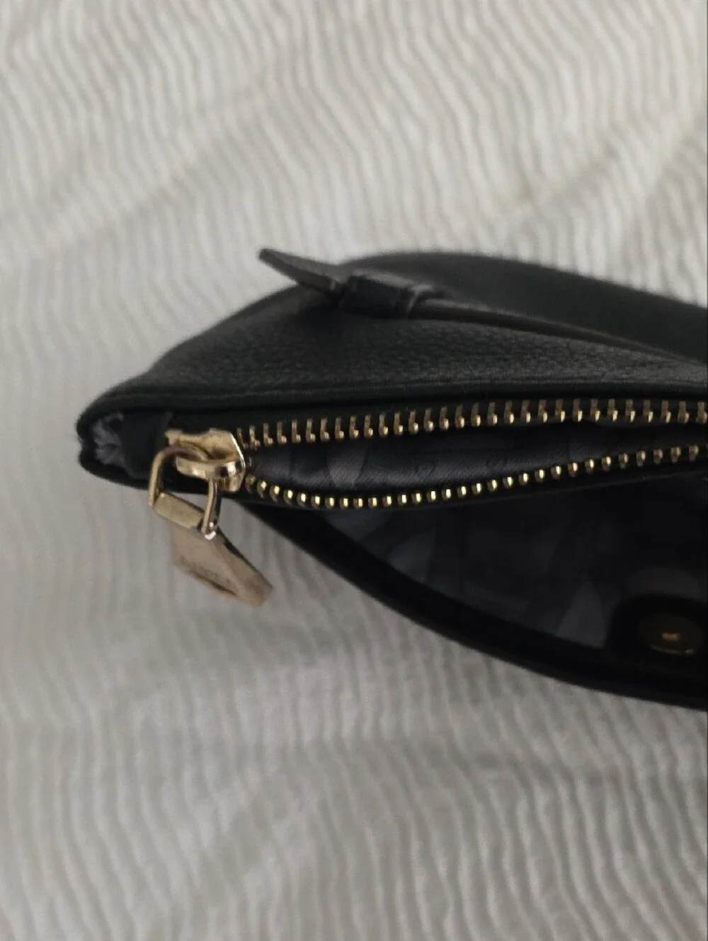 Aimee Kestenberg Black Leather Wristlet Clutch